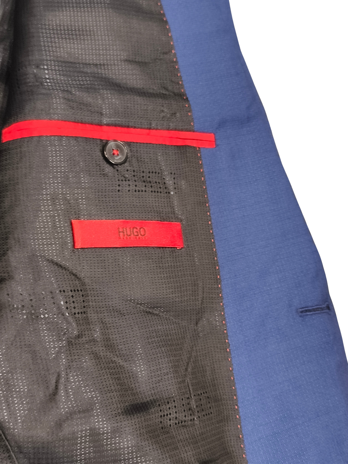 HUGO Hugo Boss Men's Blue 2-Button Wool Blazer Jacket Size 44R / IT 54