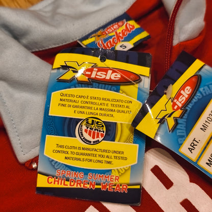 X-Isle Kids Red Track Jacket Zip Sweatshirt Size 5 NWT Havana Cubans 038