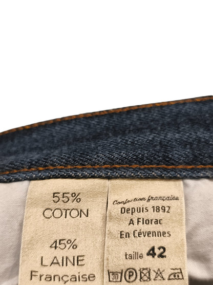 Atelier Tuffery France Raw Denim Jeans - 45% French Wool Blend - Size 42 (US 32)