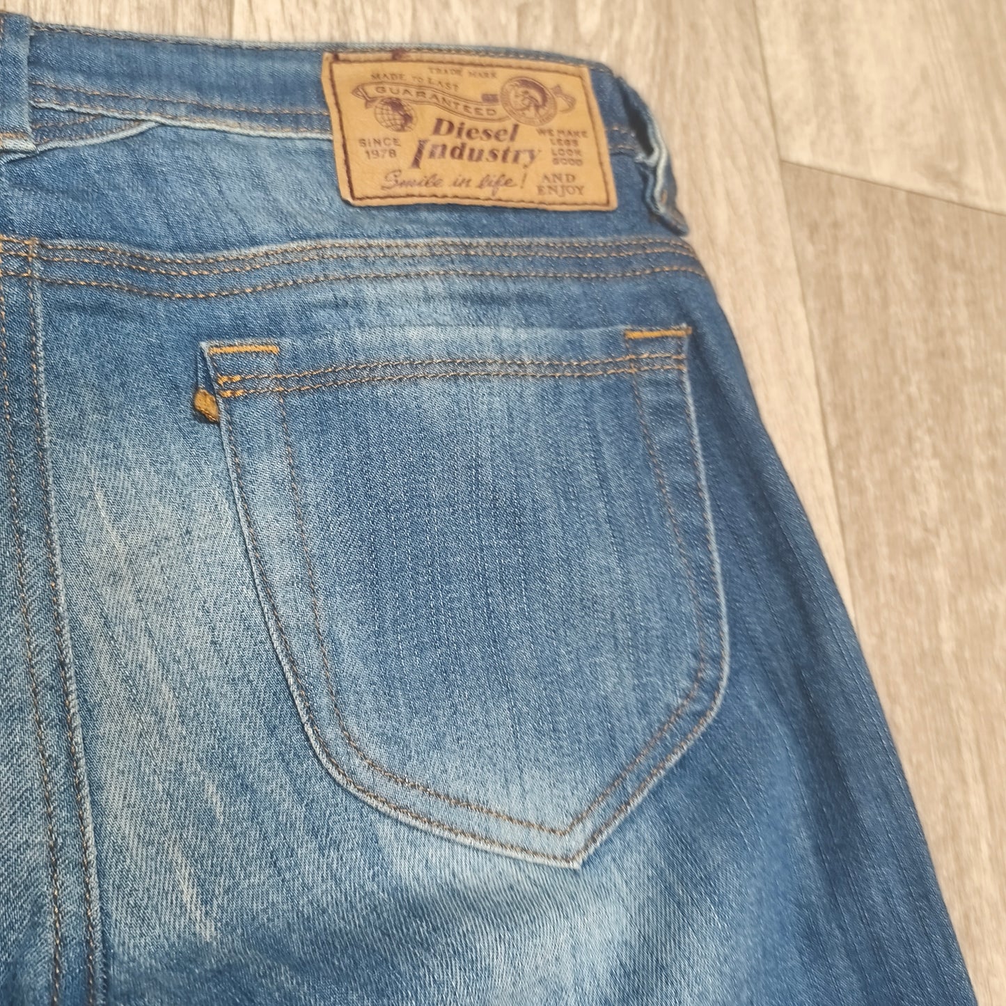 Diesel Kid Thanaz J-OT Slim Skinny Blue Jeans Size 12 Stretch Wash 00XE5 Denim
