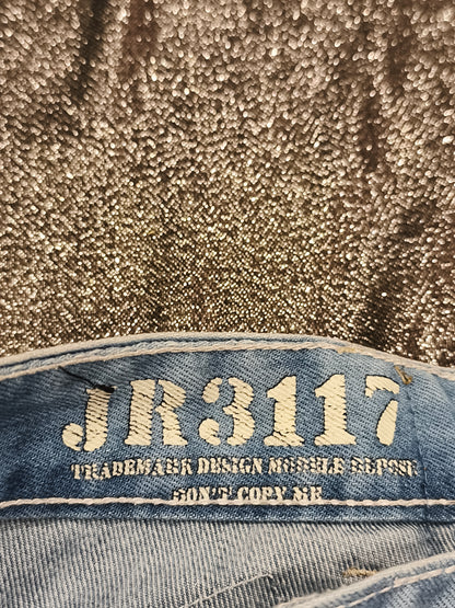 J Rag Famous Denim Mens Blue Jeans Size 30 Distressed Studded Y2K JR3117