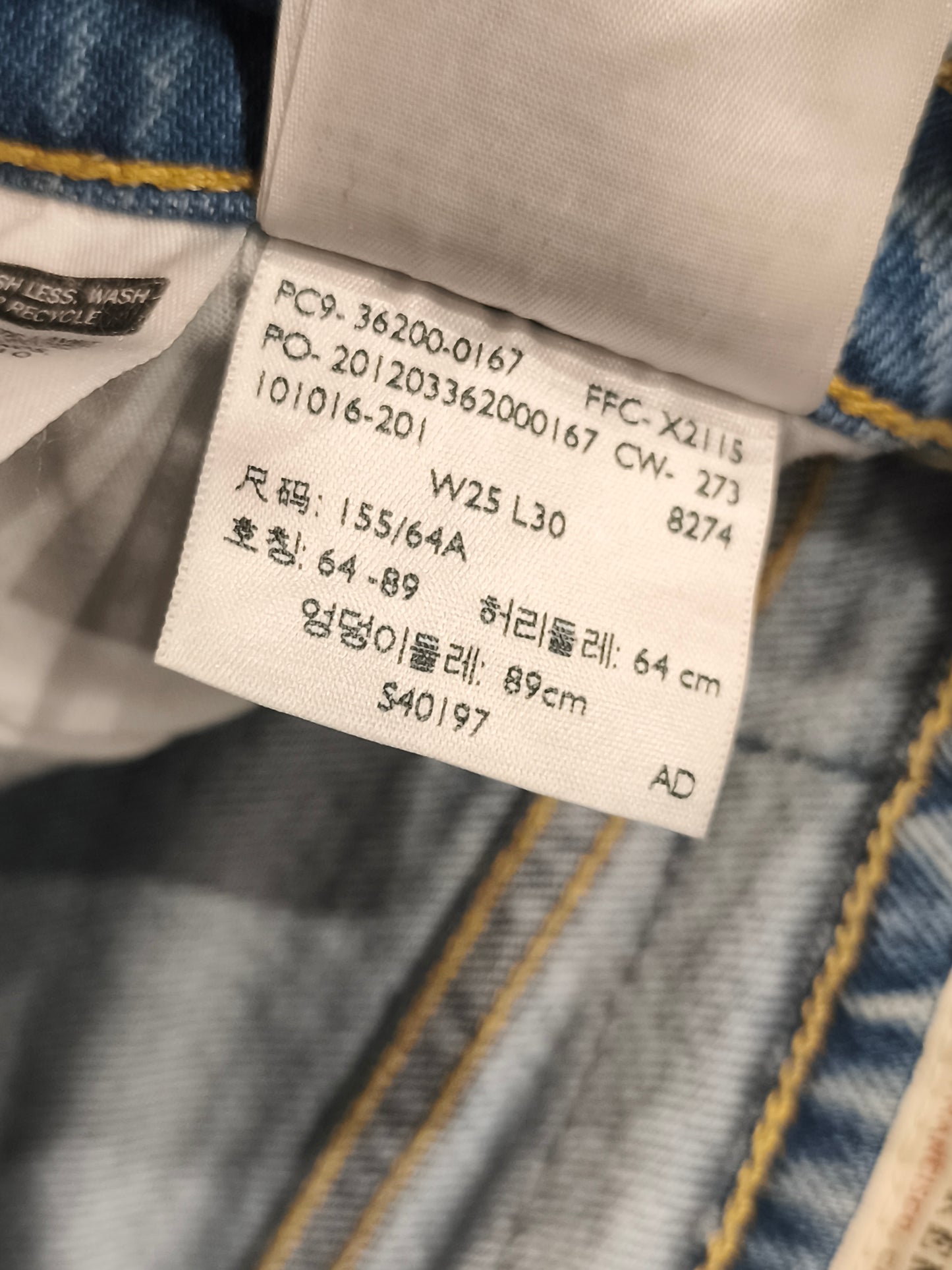 Levi's Premium 501 Crop 25x30 Light Distressed
