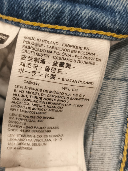Levi's Premium 501 Crop 25x30 Light Distressed