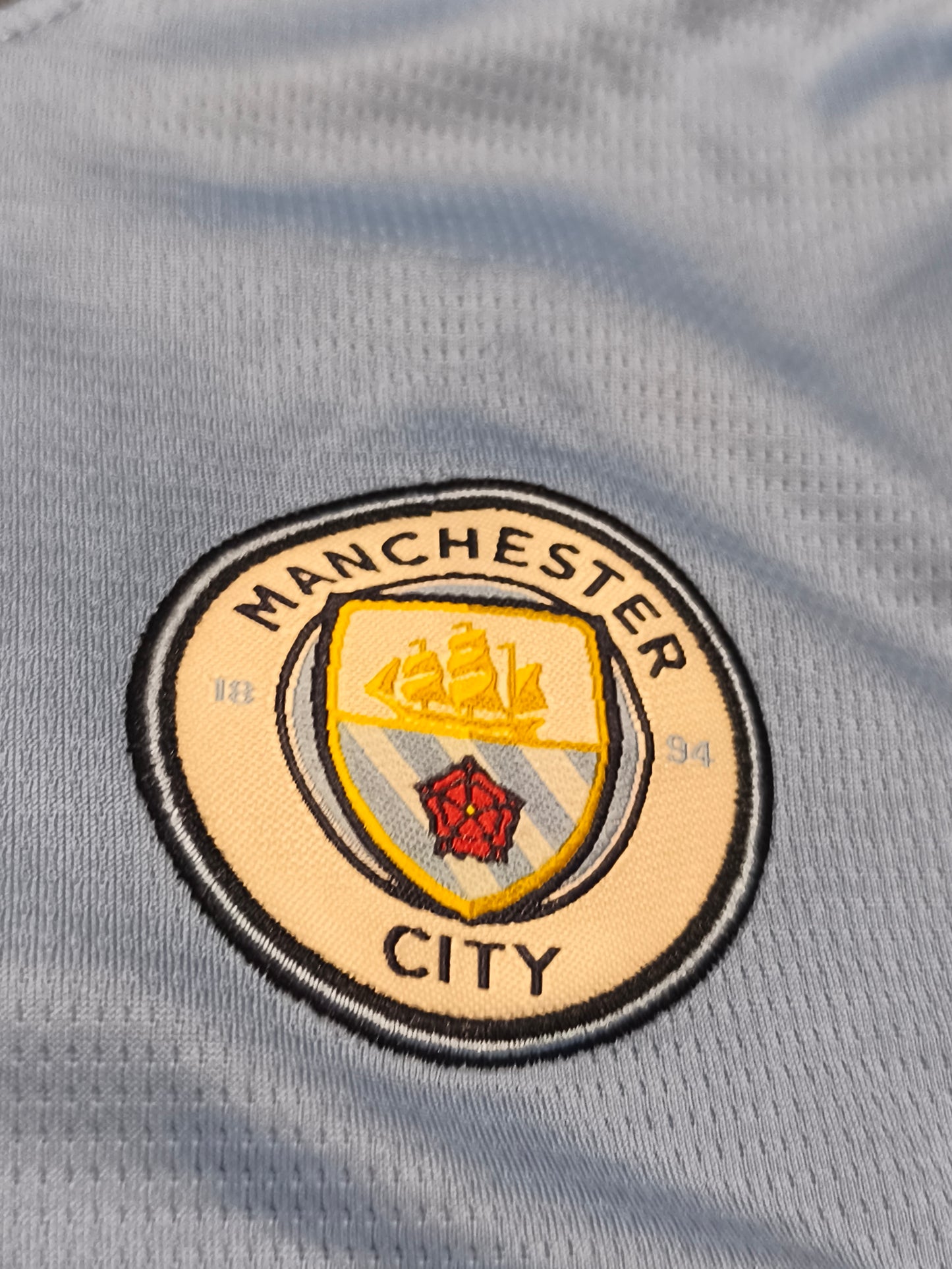 Puma Manchester City 2024/25 Home Kit Jersey #7 YAZIN – Kids Size 26 (7–8 Years)