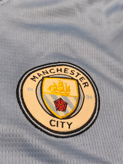 Puma Manchester City 2024/25 Home Kit Jersey #7 YAZIN – Kids Size 26 (7–8 Years)