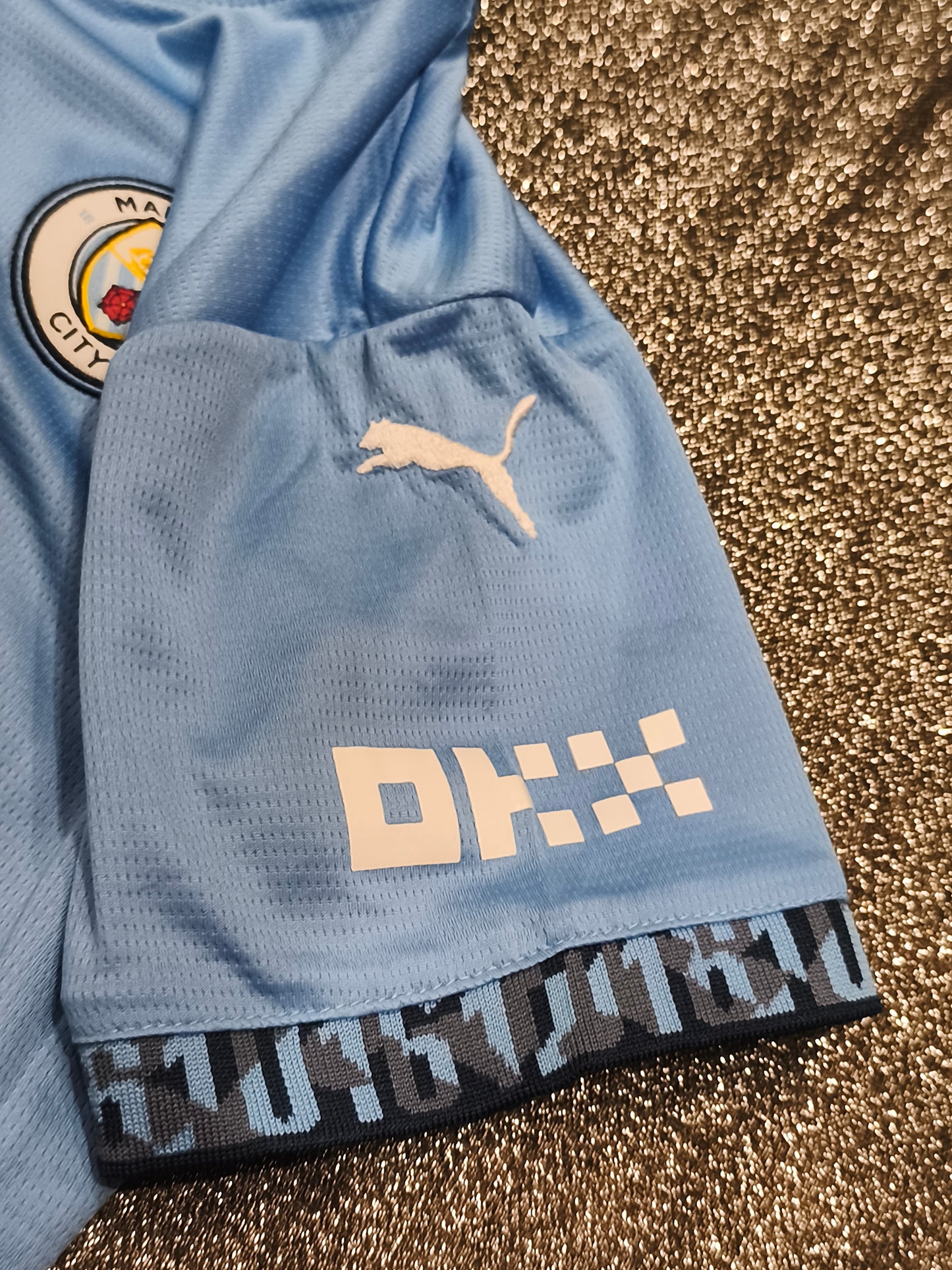 Puma Manchester City 2024/25 Home Kit Jersey #7 YAZIN – Kids Size 26 (7–8 Years)