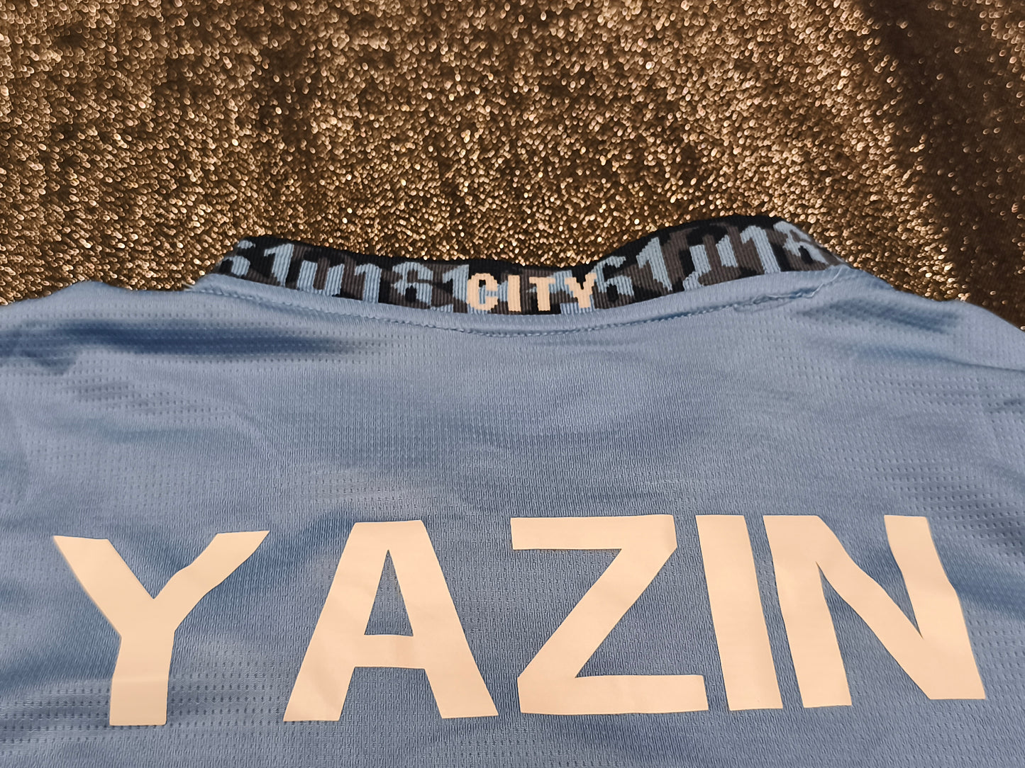 Puma Manchester City 2024/25 Home Kit Jersey #7 YAZIN – Kids Size 26 (7–8 Years)