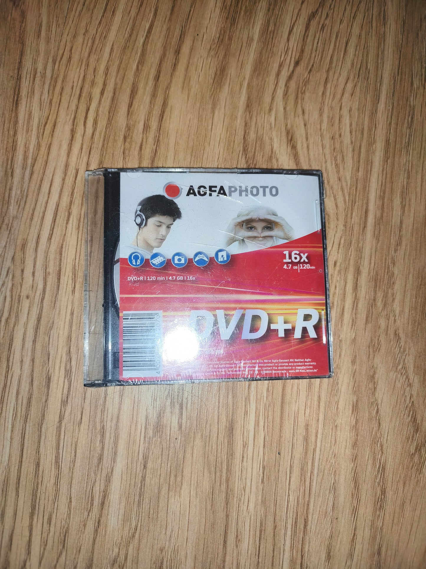 AgfaPhoto DVD+R 4.7GB 120min 16x Blank Recordable Discs Jewel Case Sealed