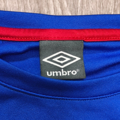 Umbro Supersport SeMi Essentials Blue Short Sleeve T-Shirt Graphic Spain Patch