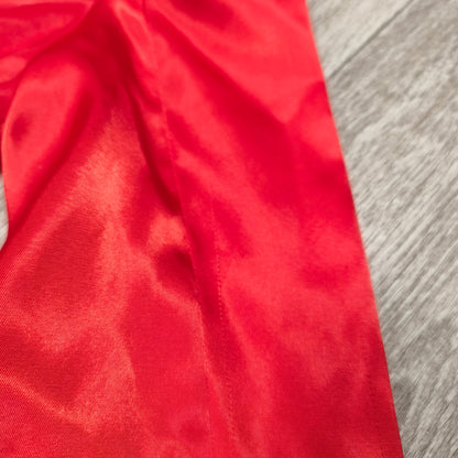 STAROMA Women Red Satin Blazer Jacket Size 42 Single Breasted Evening Party