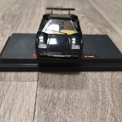 Bburago Lamborghini Countach 5000 1988 Black Diecast Model Car Base Italy