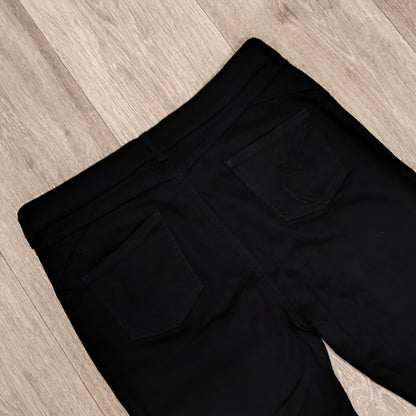 Per Una M&S Womens Black Straight Leg Trousers Pants Size UK 12 Short