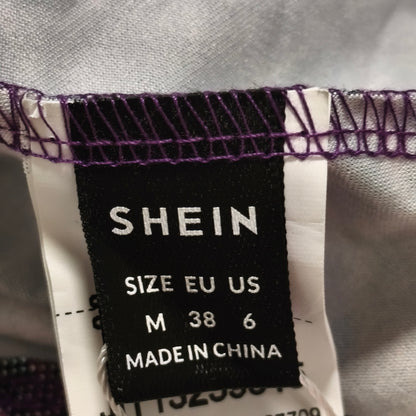 SHEIN ICON Metallic Animal Leopard Print Halter Cutout Skirt Dress Size M NWT