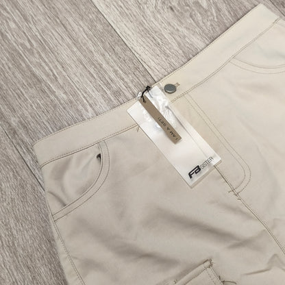FB Sister Womens Beige Cargo Mini Skirt NWT Size S Elastic Waist Utility Y2K
