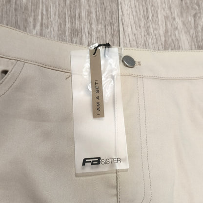 FB Sister Womens Beige Cargo Mini Skirt NWT Size S Elastic Waist Utility Y2K