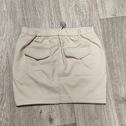FB Sister Womens Beige Cargo Mini Skirt NWT Size S Elastic Waist Utility Y2K