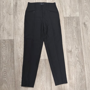 Esprit Black Trousers Womens Size US 4 D 34 Slim Fit High Waist Stretch Pants