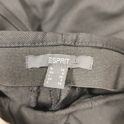 Esprit Black Trousers Womens Size US 4 D 34 Slim Fit High Waist Stretch Pants