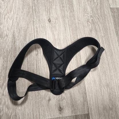 Upper Adjustable Posture Corrector Back Brace Support Clavicle Strap Black