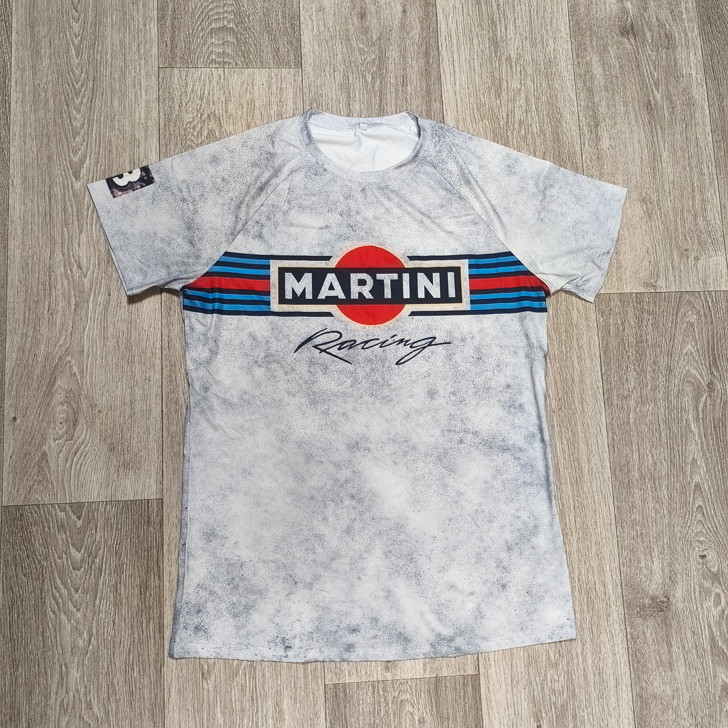 Martini Racing T-Shirt Mens Size M Medium Graphic Short Sleeve Grey Motorsport