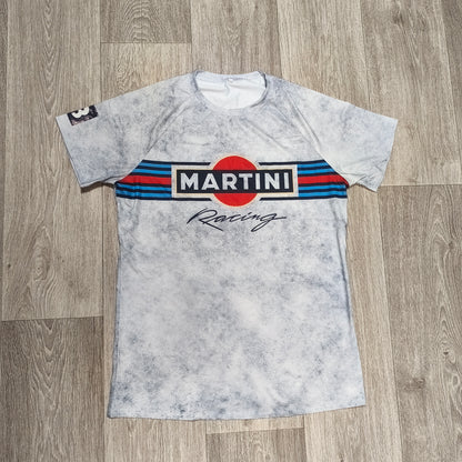 Martini Racing T-Shirt Mens Size M Medium Graphic Short Sleeve Grey Motorsport