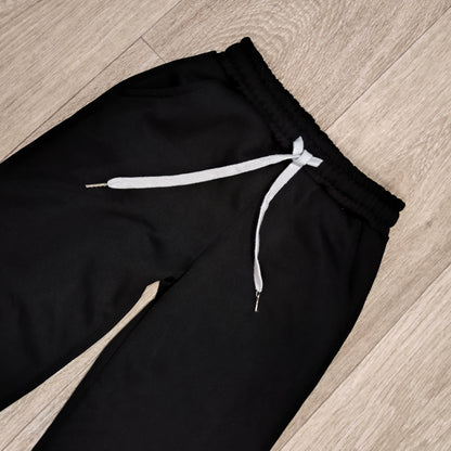 Panda Moda Black Sweatpants Track Pants Elastic Waist Pull On Italy Size TG 6