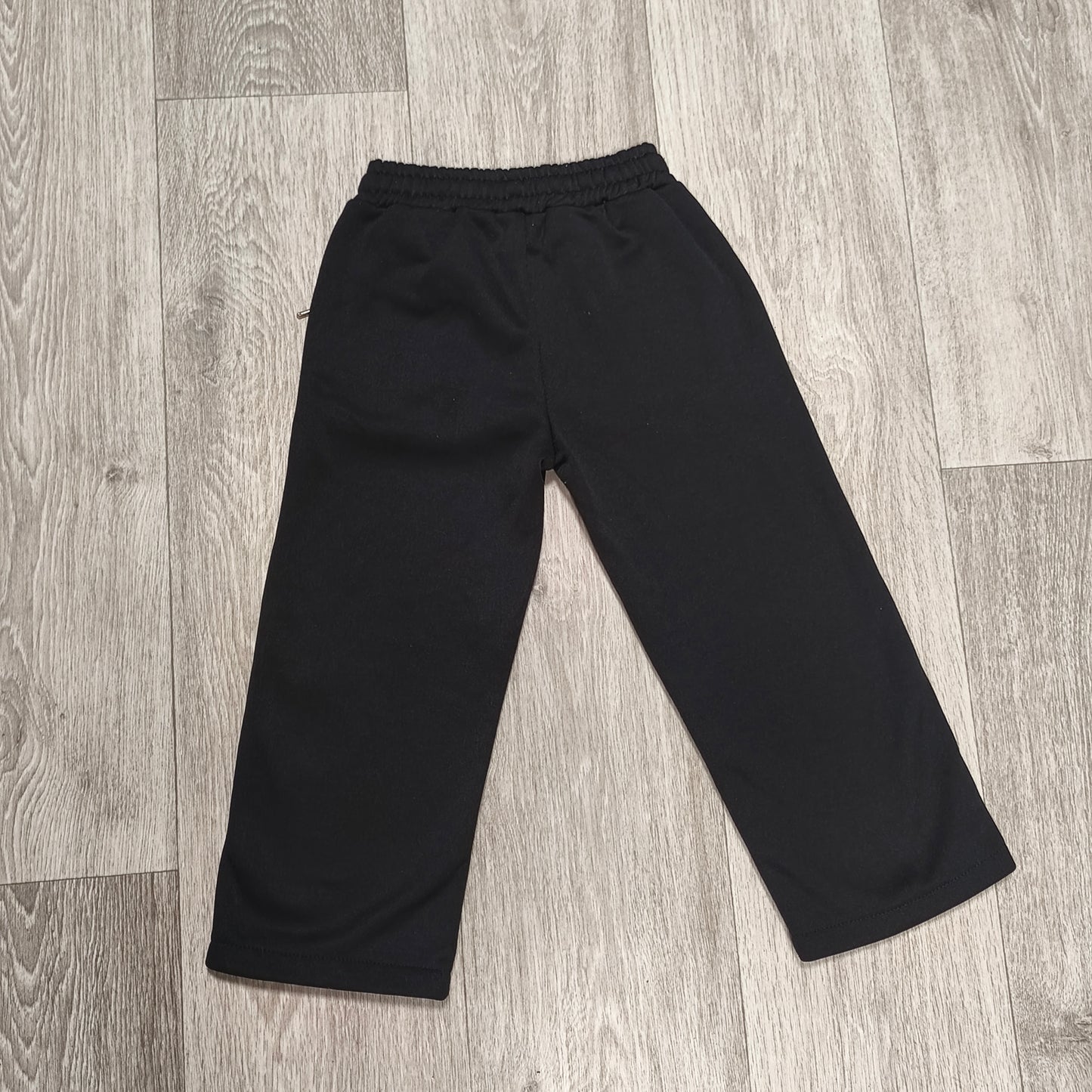 Panda Moda Black Sweatpants Track Pants Elastic Waist Pull On Italy Size TG 6