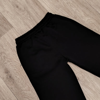 Panda Moda Black Sweatpants Track Pants Elastic Waist Pull On Italy Size TG 6