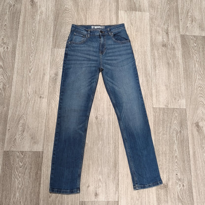 Tu Kids Unisex Straight Fit Denim Jeans Blue Size 13 Years 158cm Stretch