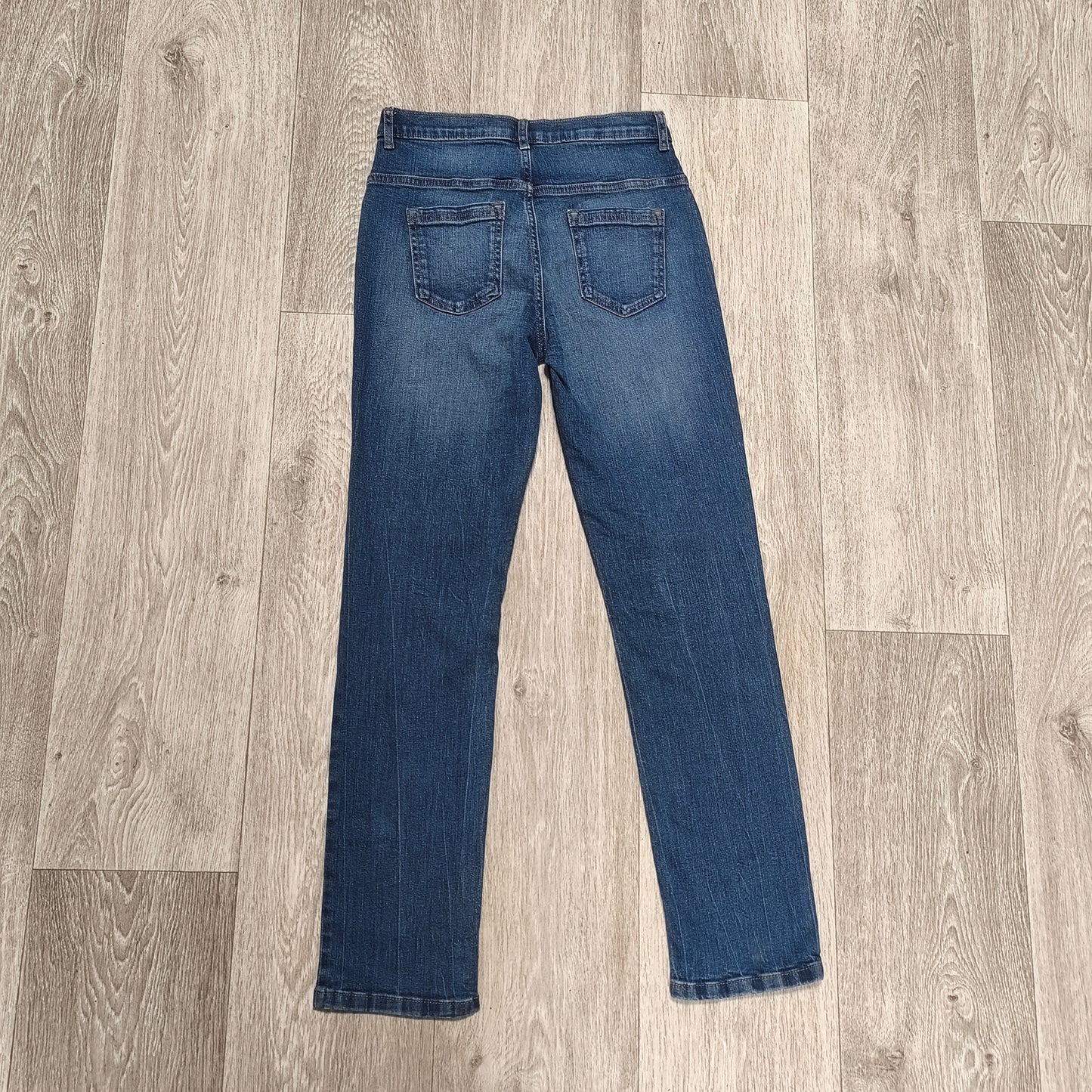 Tu Kids Unisex Straight Fit Denim Jeans Blue Size 13 Years 158cm Stretch