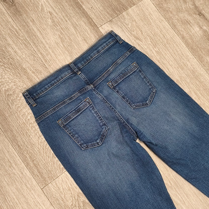 Tu Kids Unisex Straight Fit Denim Jeans Blue Size 13 Years 158cm Stretch