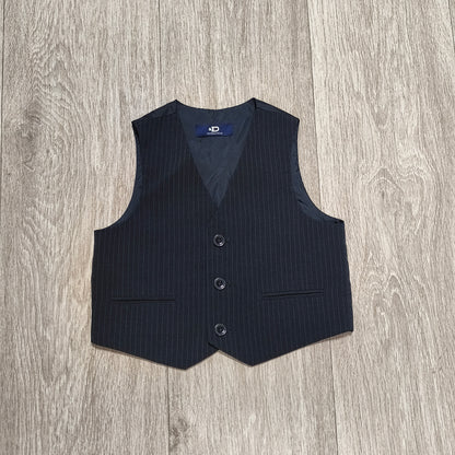 Duck & Dodge Boys Navy Blue Pinstripe Suit Vest Waistcoat Age 3 Yrs 98cm