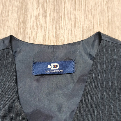 Duck & Dodge Boys Navy Blue Pinstripe Suit Vest Waistcoat Age 3 Yrs 98cm
