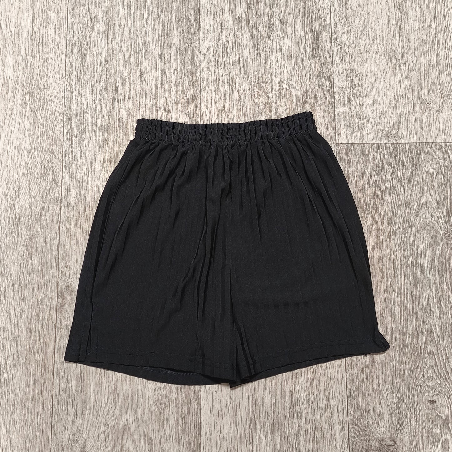 Tu Kids Unisex Black PE Sports Shorts Size 11 Years 146cm Elastic Waist