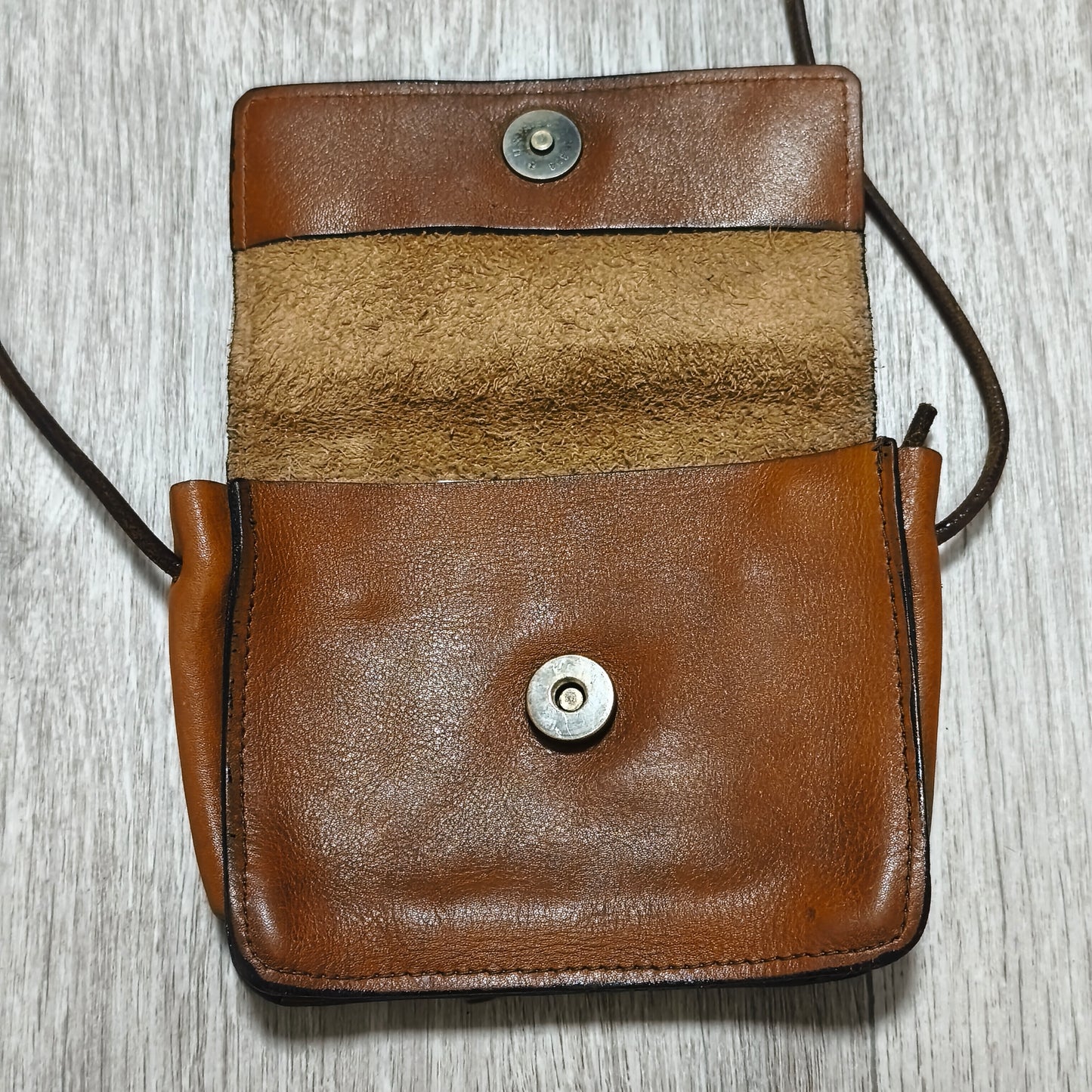 Vintage Italian Leather Crossbody Bag Small Brown Purse Made in Italy