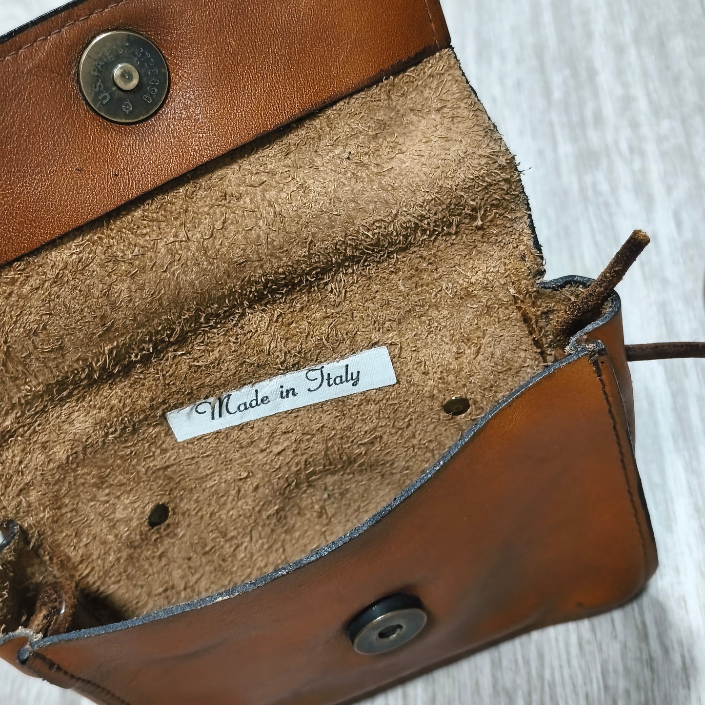 Vintage Italian Leather Crossbody Bag Small Brown Purse Made in Italy
