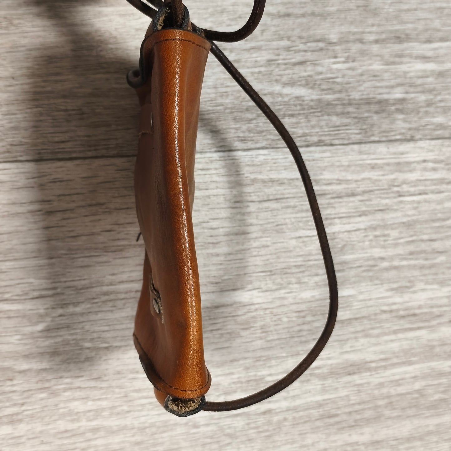 Vintage Italian Leather Crossbody Bag Small Brown Purse Made in Italy
