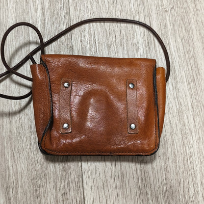 Vintage Italian Leather Crossbody Bag Small Brown Purse Made in Italy