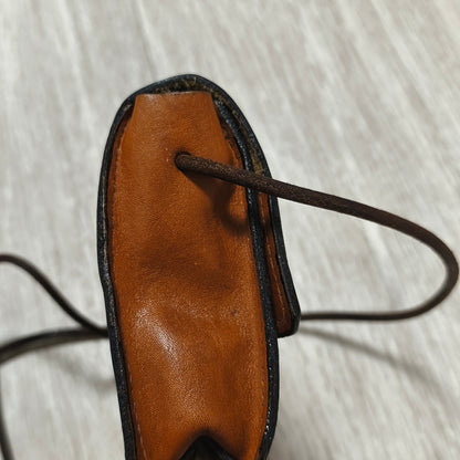 Vintage Italian Leather Crossbody Bag Small Brown Purse Made in Italy