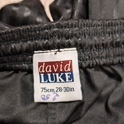 David Luke Black Striped Athletic Sports Shorts Mens Size 28-30 (75cm)