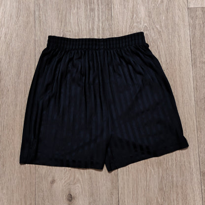 TU Black Shorts Kids Size 8 Years Pinstripe Elastic Waist Athletic Activewear