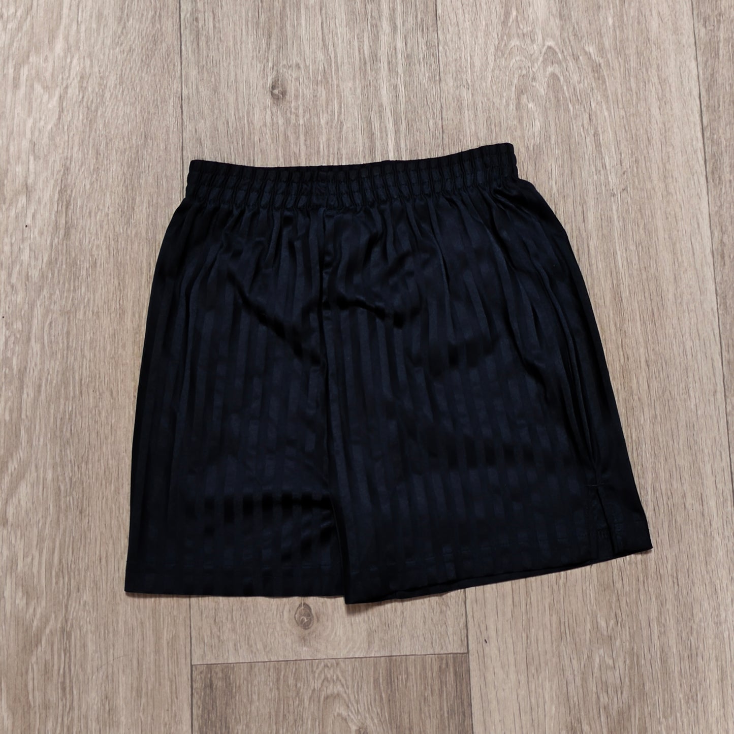 TU Black Shorts Kids Size 8 Years Pinstripe Elastic Waist Athletic Activewear