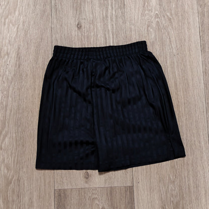 TU Black Shorts Kids Size 8 Years Pinstripe Elastic Waist Athletic Activewear