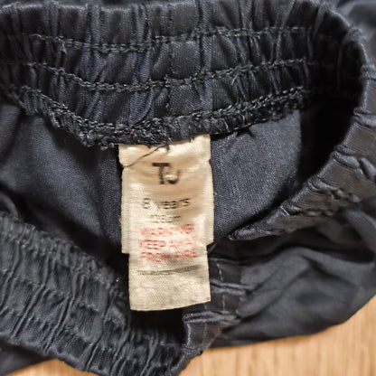 TU Black Shorts Kids Size 8 Years Pinstripe Elastic Waist Athletic Activewear