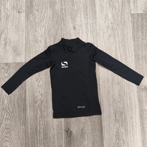 Sondico Base Layer Top Black Boys 3-4 Years 98-104cm Long Sleeve Compression