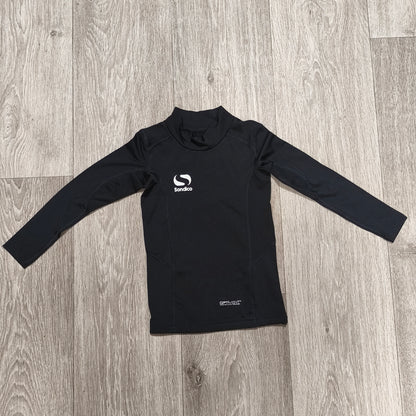 Sondico Base Layer Top Black Boys 3-4 Years 98-104cm Long Sleeve Compression
