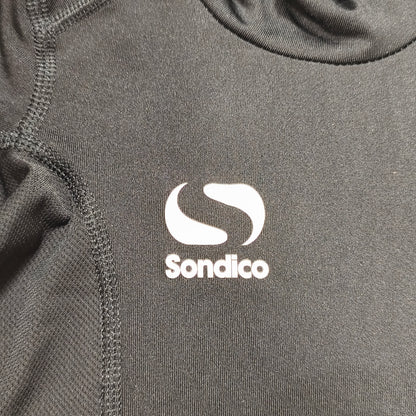 Sondico Base Layer Top Black Boys 3-4 Years 98-104cm Long Sleeve Compression