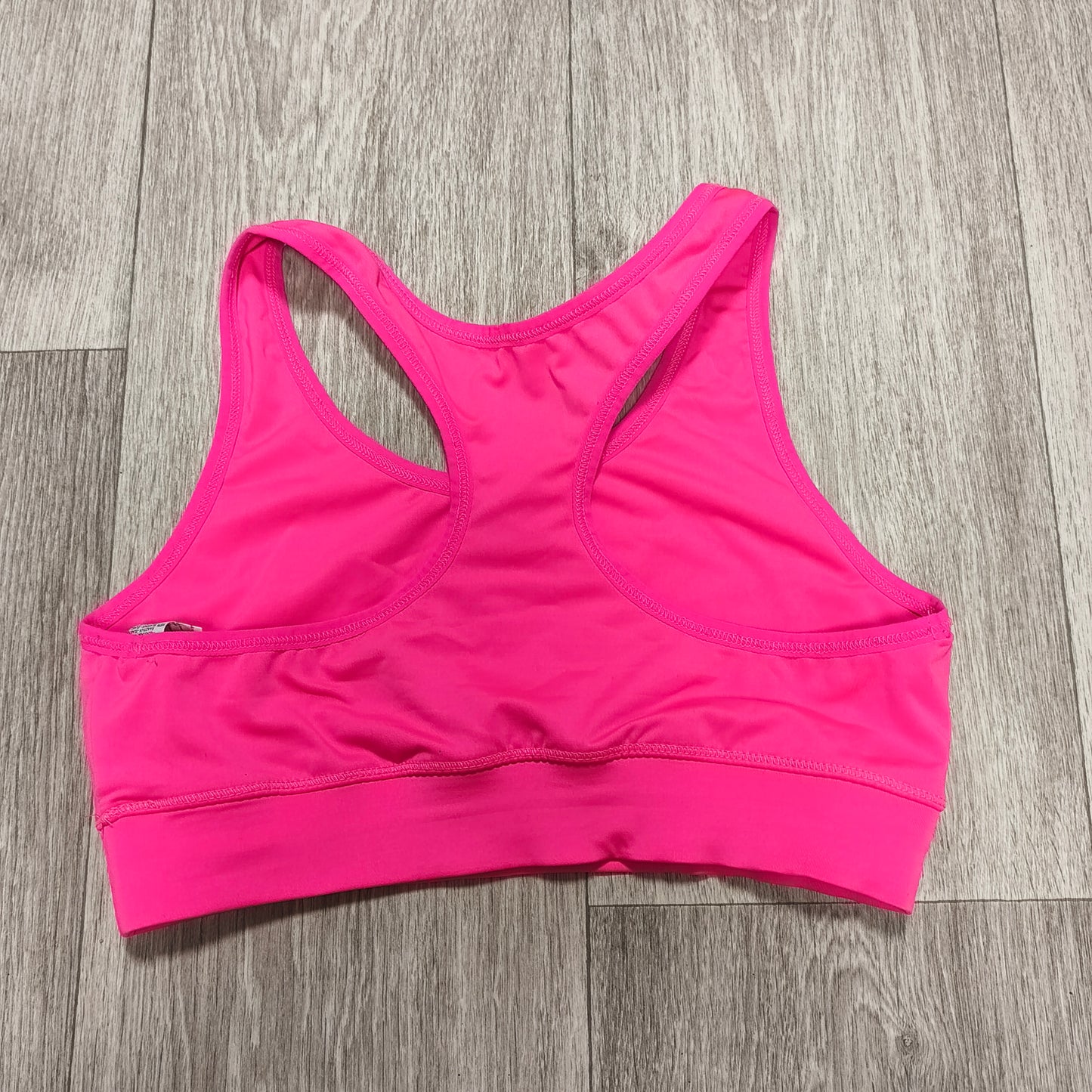 Champion Sports Bra Women Medium Pink Black Logo Athletic Fitness Workout Crop