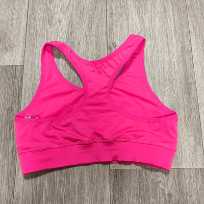 Champion Sports Bra Women Medium Pink Black Logo Athletic Fitness Workout Crop