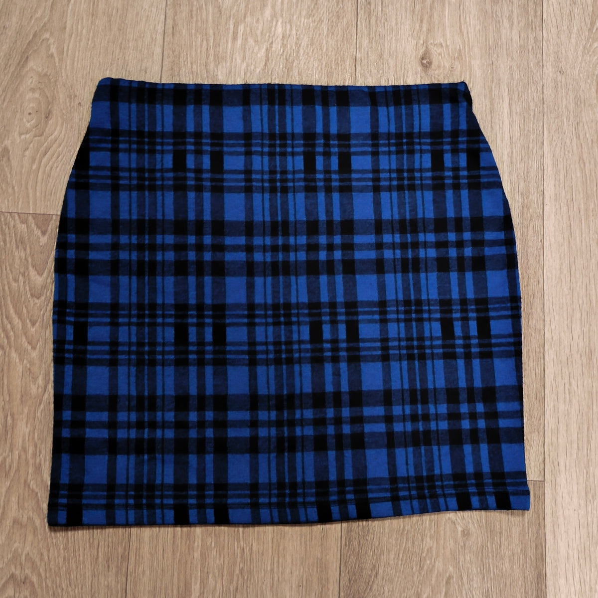New Look Blue Plaid Tartan Mini Skirt Womens UK 12 US 8 EU 40